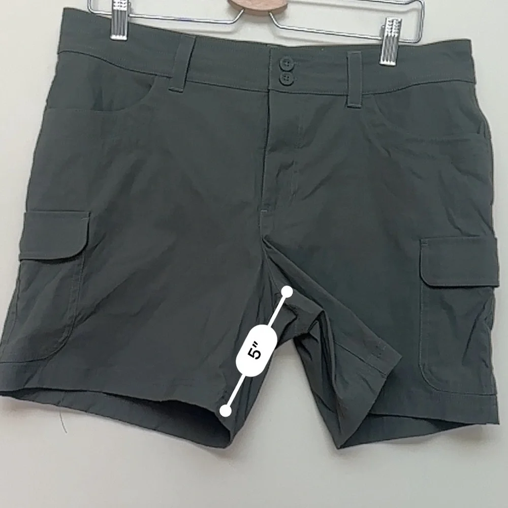 Eddie Bauer Women’s Summer Trail Cargo Shorts Olive Green Size 12 - Picture 5 of 8
